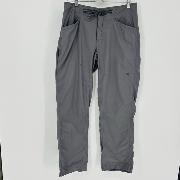 Mountain Hardwear Pants - Mountain Hardwear womens Charcoal gray Cargo Pants hiking gorpcore Sz 12 nylon